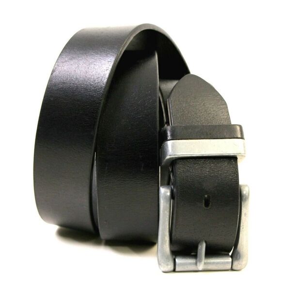 SADDLE BLACK GENUINE LEATHER 1 3/8"Wd CASUAL DRESS MEN'S BELT Sz 36 (R50 - Picture 1 of 10